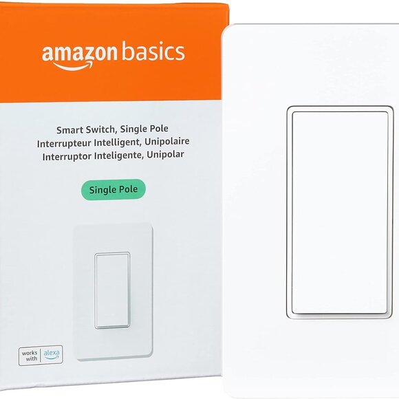 New Amazon Basics Smart Switch, Single Pole, Works with Alexa Only - Picture 1 of 1